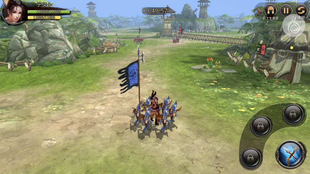 戦乱アルカディアゲーム画面